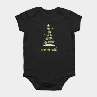 Christmas Tree Peas On Earth Baby Bodysuit